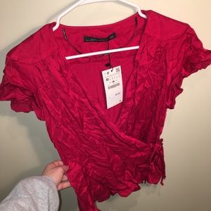 Red Silky Shirt 💃🏻